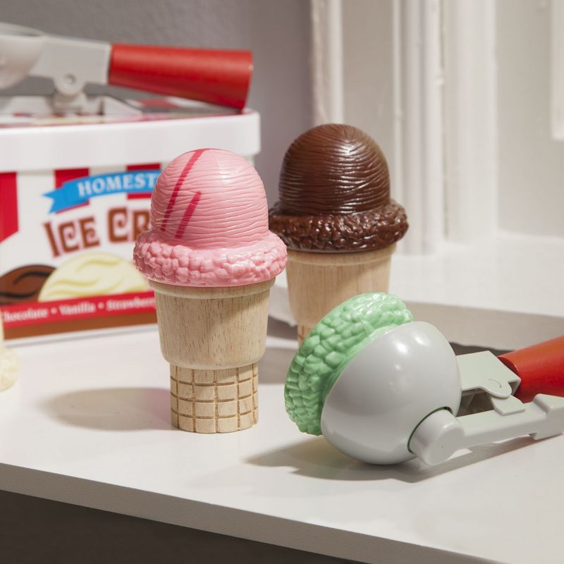 Melissa & Doug Scoop and Stack Ice Cream Cone Magnetic Pretend Play Set