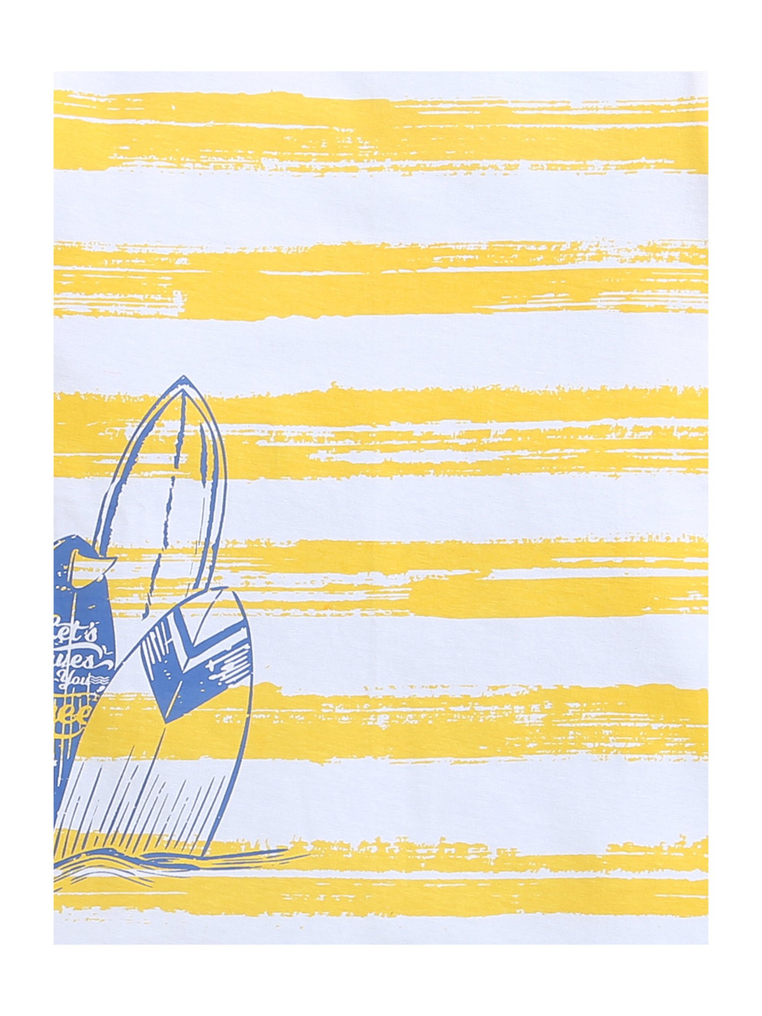 Bumzee Kids Yellow & White Striped T-Shirt