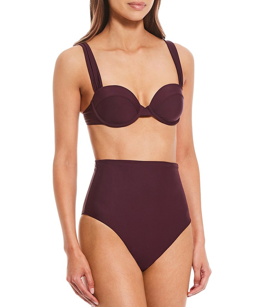 Gianni Bini Solid Molded Underwire Bralette Swim Top