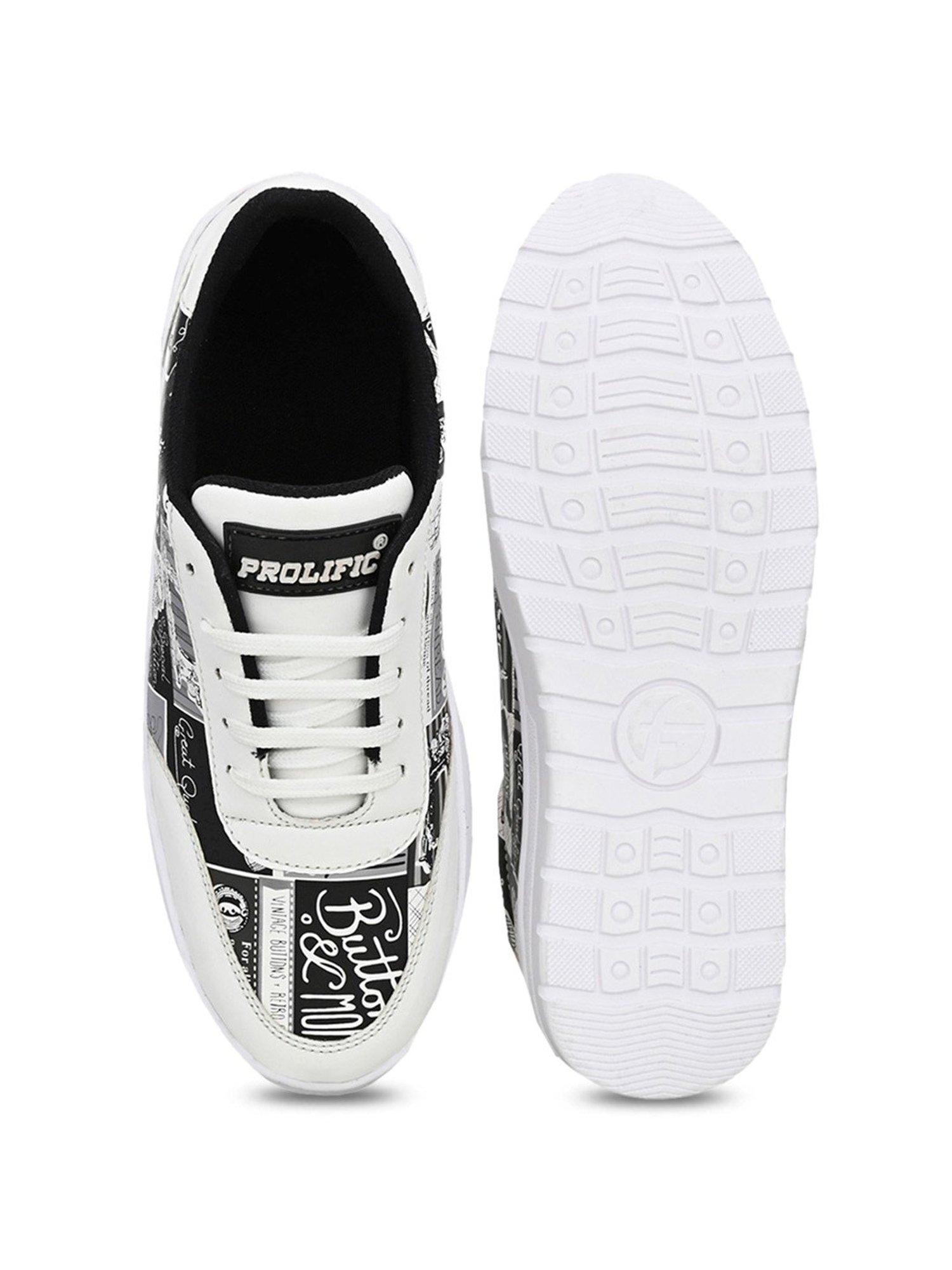 Prolific Men's Elite White Casual Sneakers