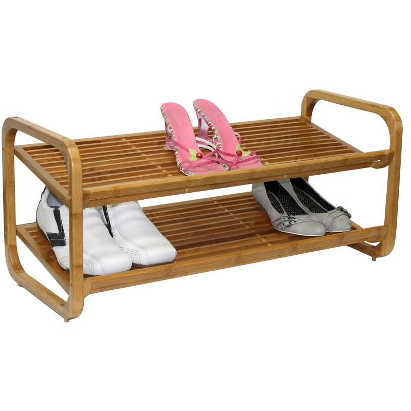 Oceanstar 2 Tier Bamboo Shoe Rack