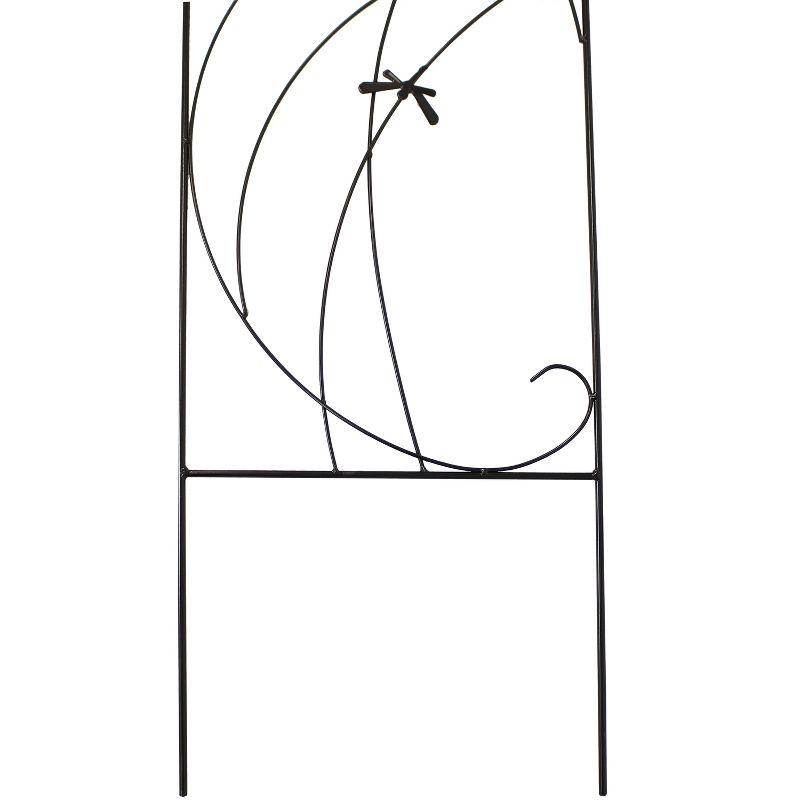 Sunnydaze Decorative Steel Metal Dragonfly Delight Design Garden Trellis - 55.75" H - Black - 2-Pack