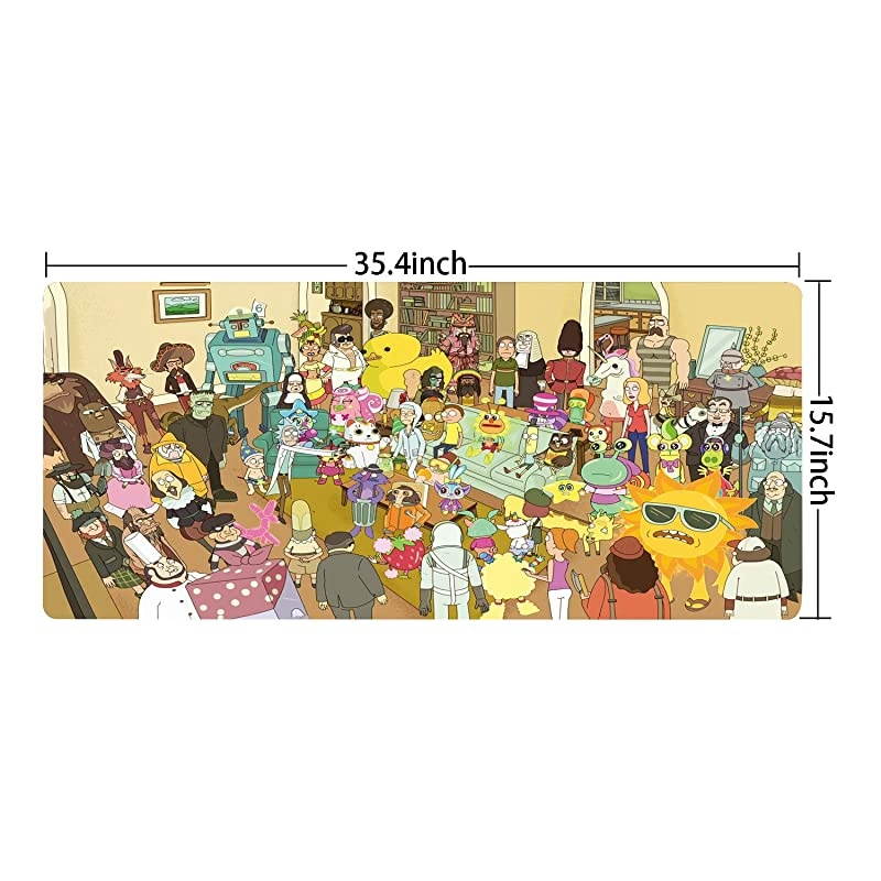 XXL Extended Large Gaming Mouse Pad Non-Slip Water-Resistant Rubber Cloth Computer Game Mouse Mat(35.4&times;15.75&times;0.1 inch) (35.4&times;15.75inch(U18))