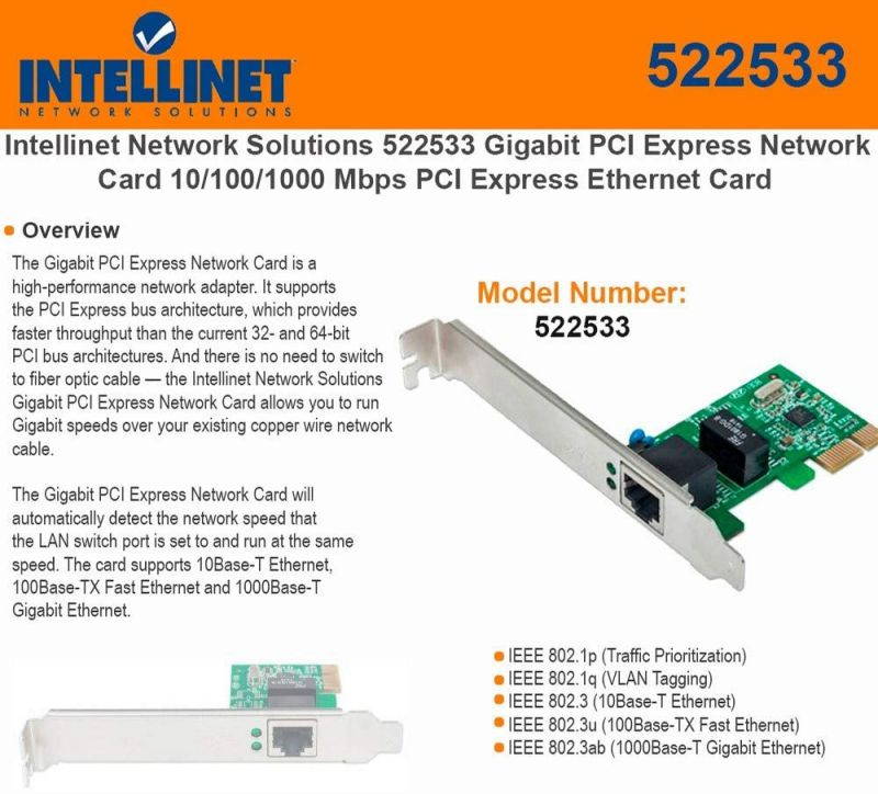 Intellinet, Gigabit PCI-E Network Card