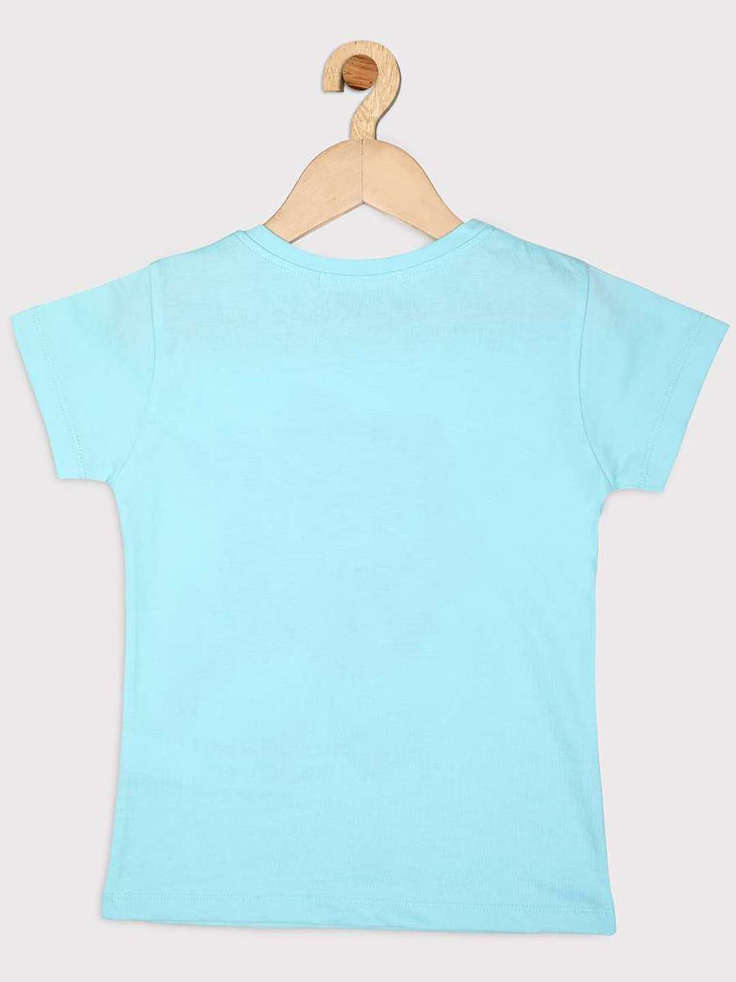 NINS MODA Kids Sky Blue Floral Print Top