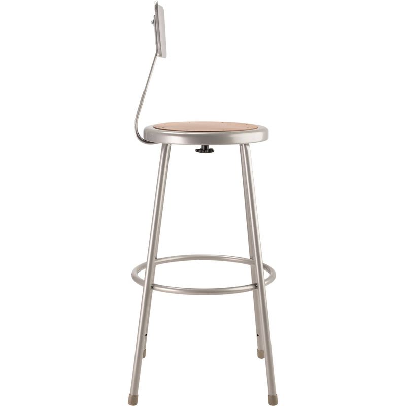 2pk 30" Heavy Duty Steel Barstool with Backrest Gray - Hampton Collection