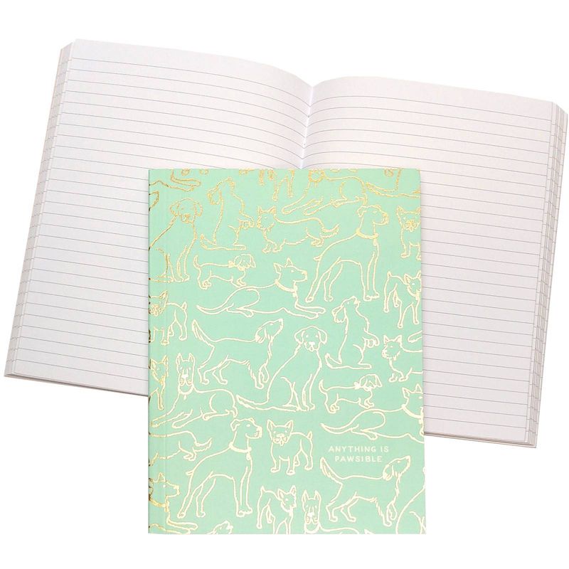 Green Inspired Dog Pet Pun Softcover Journal