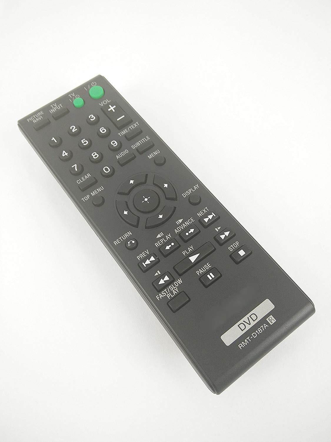 Etouch RMT-D187A Replacement Remote for Sony DVD Player DVPSR200P DVPSR500H DVPSR201P DVPSR210P DVPSR510H DVP-SR200P DVP-SR500H