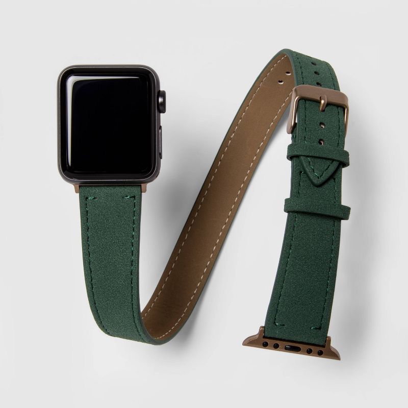 heyday™ Apple Watch Double Wrap Band 38/40mm - Green Suede