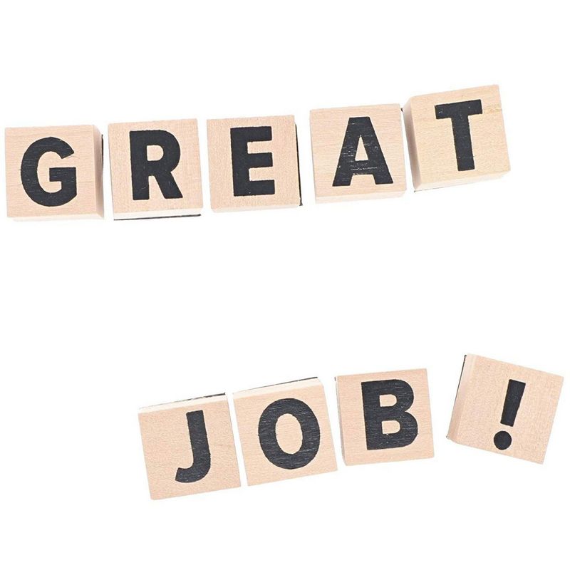 2-Sets (60 Pieces) 1-Inch Wood Alphabet Letters and Symbols Stamps for Crafts, and Scrapbooking