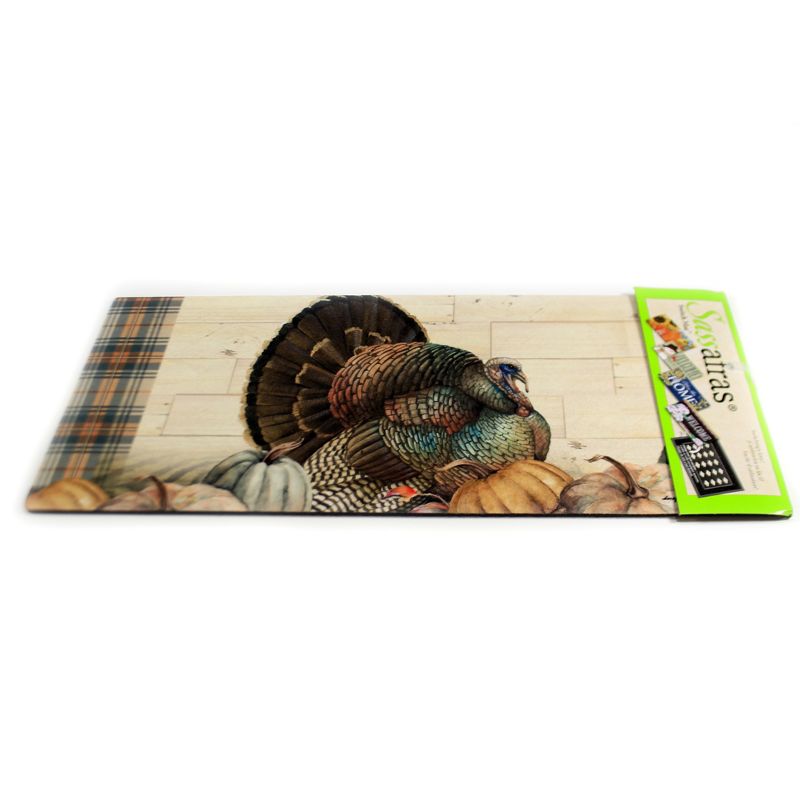 Home & Garden 10.0" Pumpkin Time Turkey Mat Sassafras Thanksgiving Evergreen Enterprises Inc  -  Door Mat