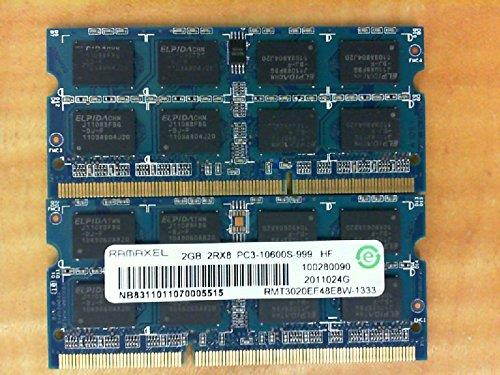 RAMAXEL RMT3020EF48E8W-1333 2GB NOTEBOOK SODIMM DDR3 PC10600(1333) UNBUF 1.5v 2RX8 204P 256MX64 128m