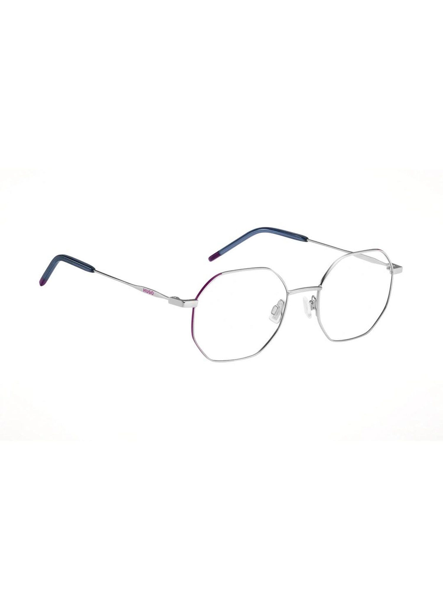 HUGO Silver Geometric Eye Frames for Women