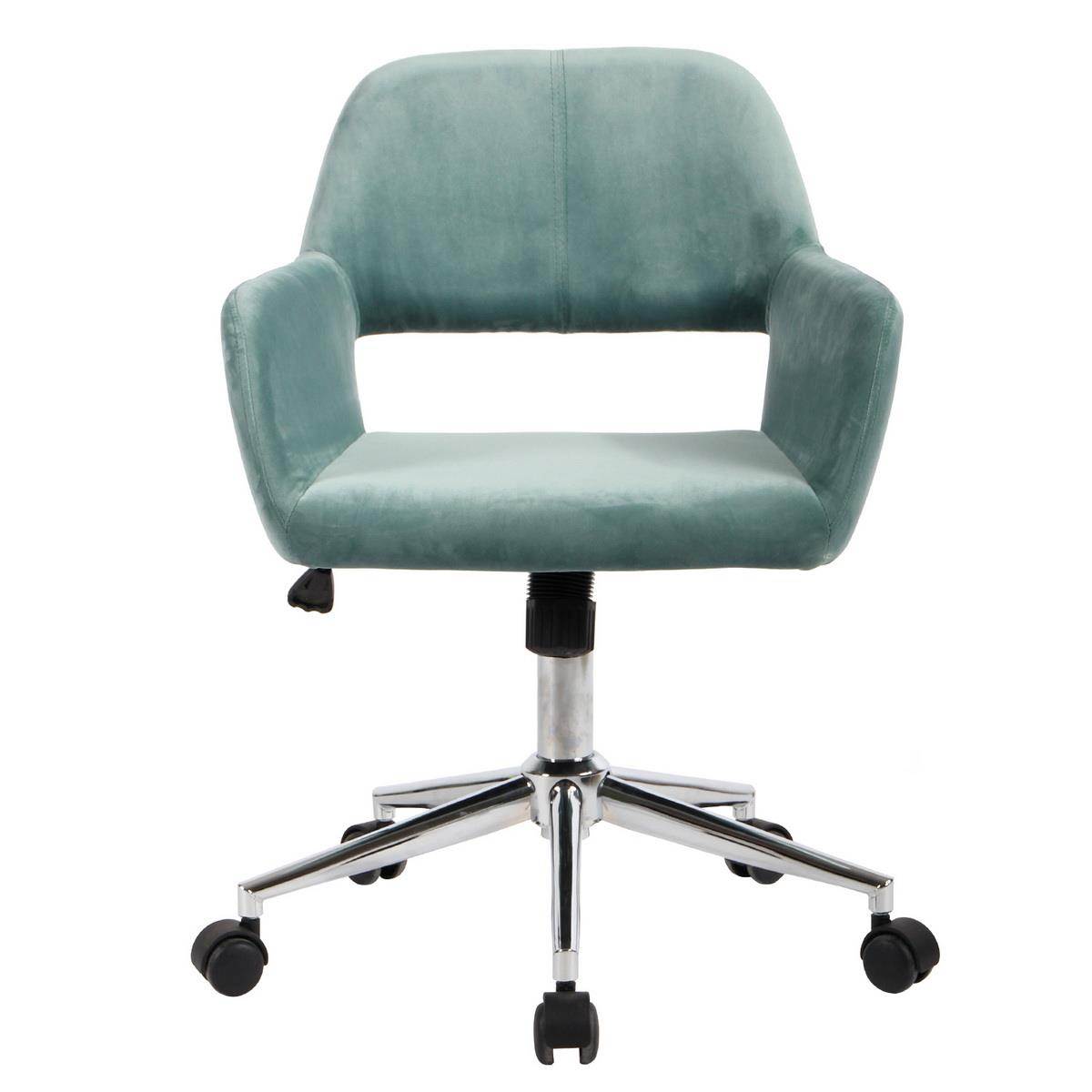 FurnitureR Modern Task Chairs Swivel Home Office Chair Student Study Chair Fabric Velvet