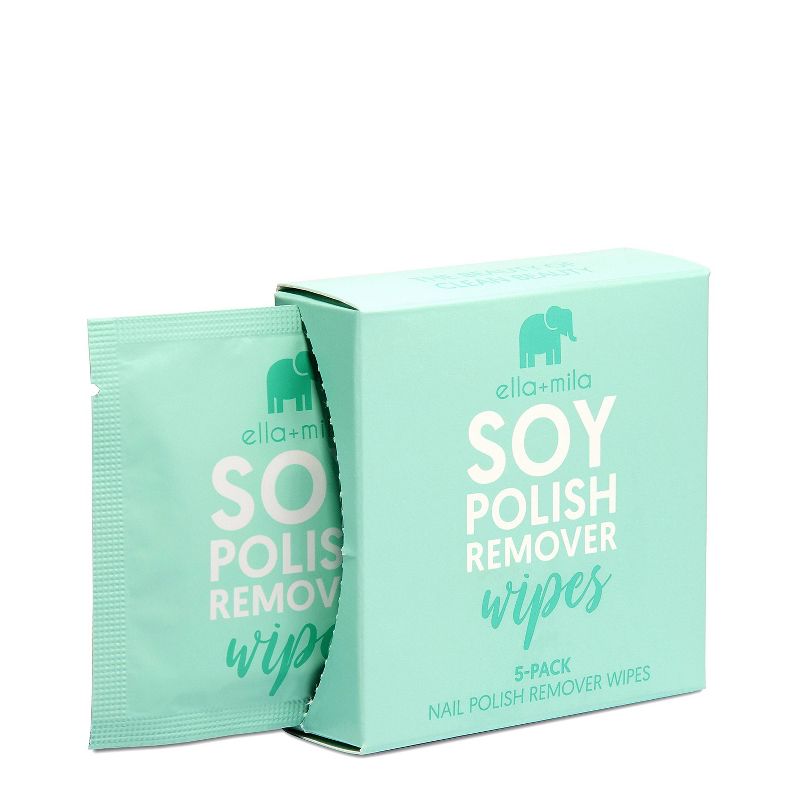 ella+mila Soy Nail Polish Remover Wipes - 5ct