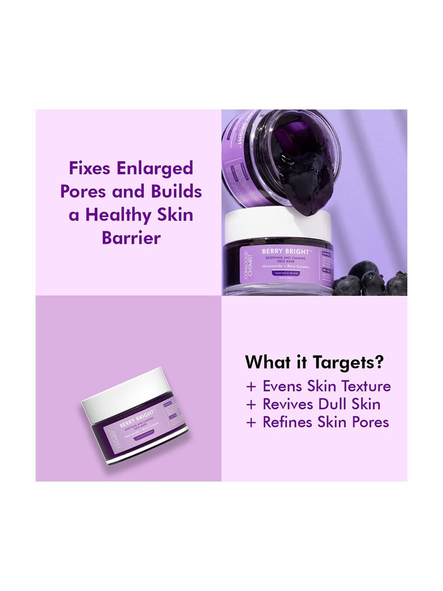 Conscious Chemist Berry Bright Face Mask (Pack of 2)