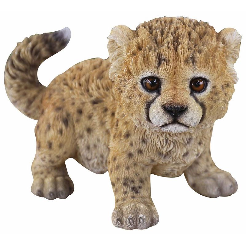 6.5" Polyresin Baby Cheetah Statue Brown - Hi-Line Gift