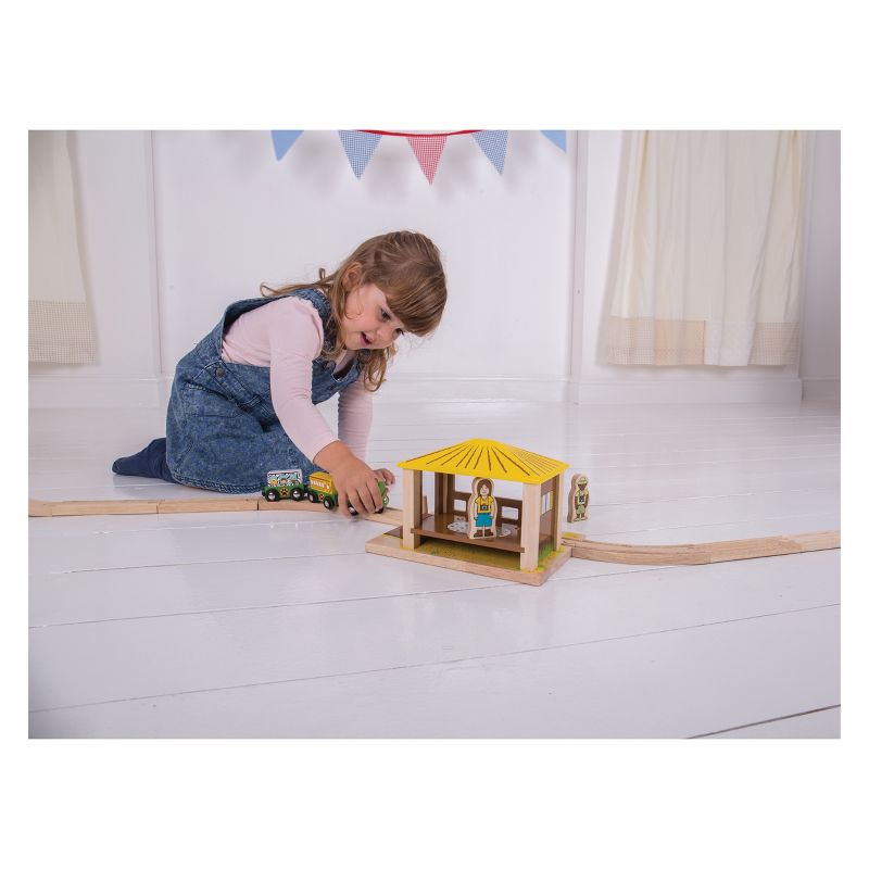 Bigjigs Rail Safari Outpost Wooden Railway Train Set Accessory