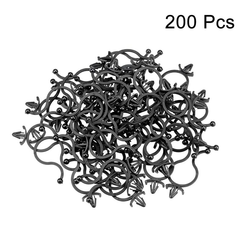 uxcell Twist Lock Cable Wire Ties Nylon U Shape Save Place 17mm Dia Black 200pcs