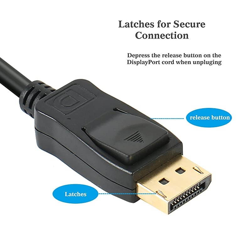 DisplayPort to HDMI 10 Feet GoldPlated Cable  Display Port to HDMI Adapter Male to Male Black