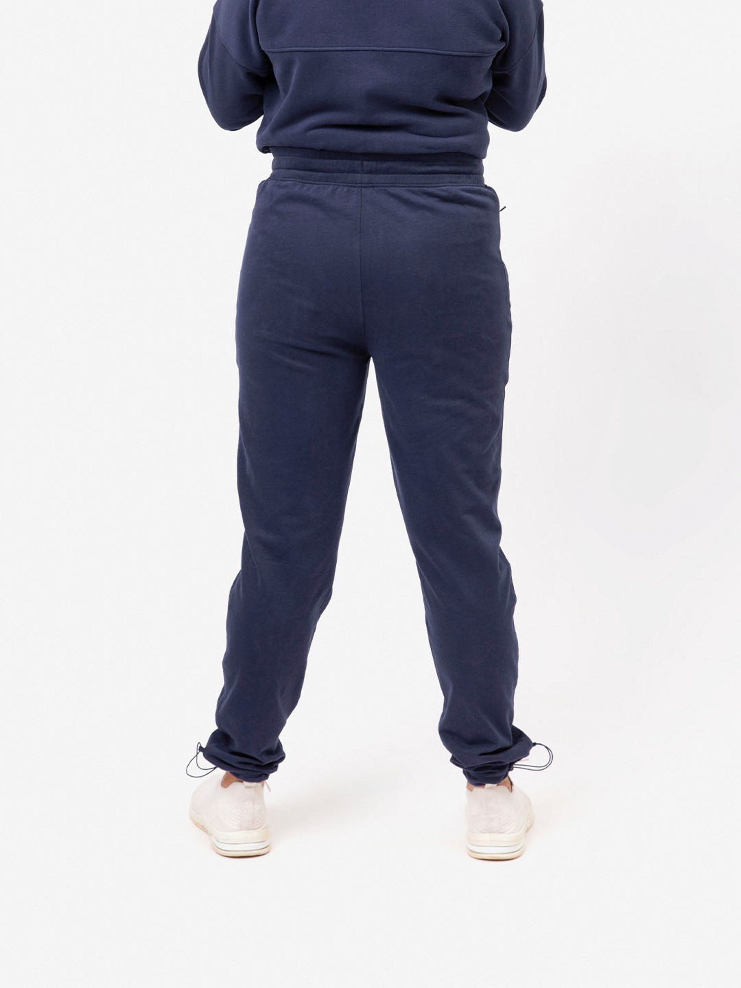 BlissClub Women Navy Everyday Cozy Narrow Joggers With Elastic Ankle Adjuster