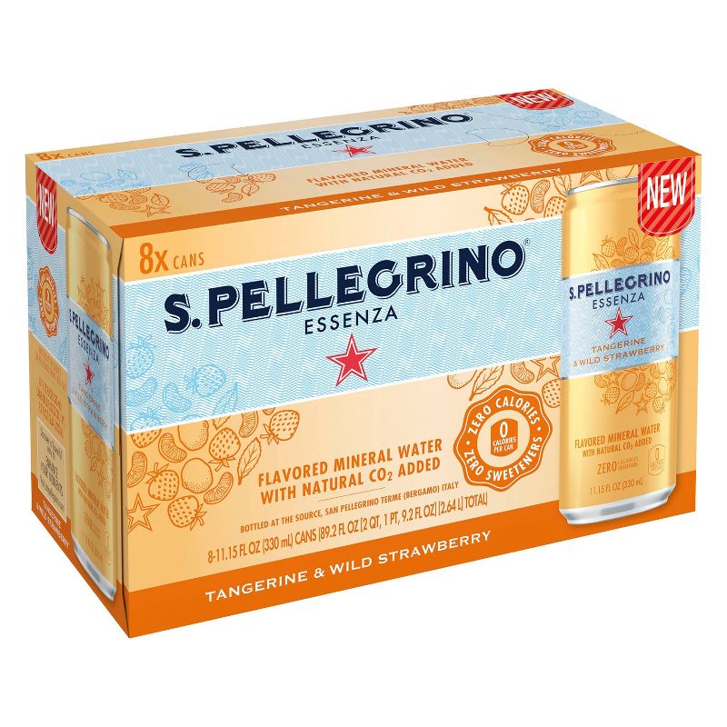 San Pellegrino Essenza Tangerine Strawberry Water - 8pk/11.15 fl oz Cans