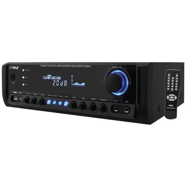 Pyle Audio - PT390AU - PyleHome PT390AU AM/FM Receiver - 300 W RMS - 4 Channel - AM, FM - USB - iPod Supported