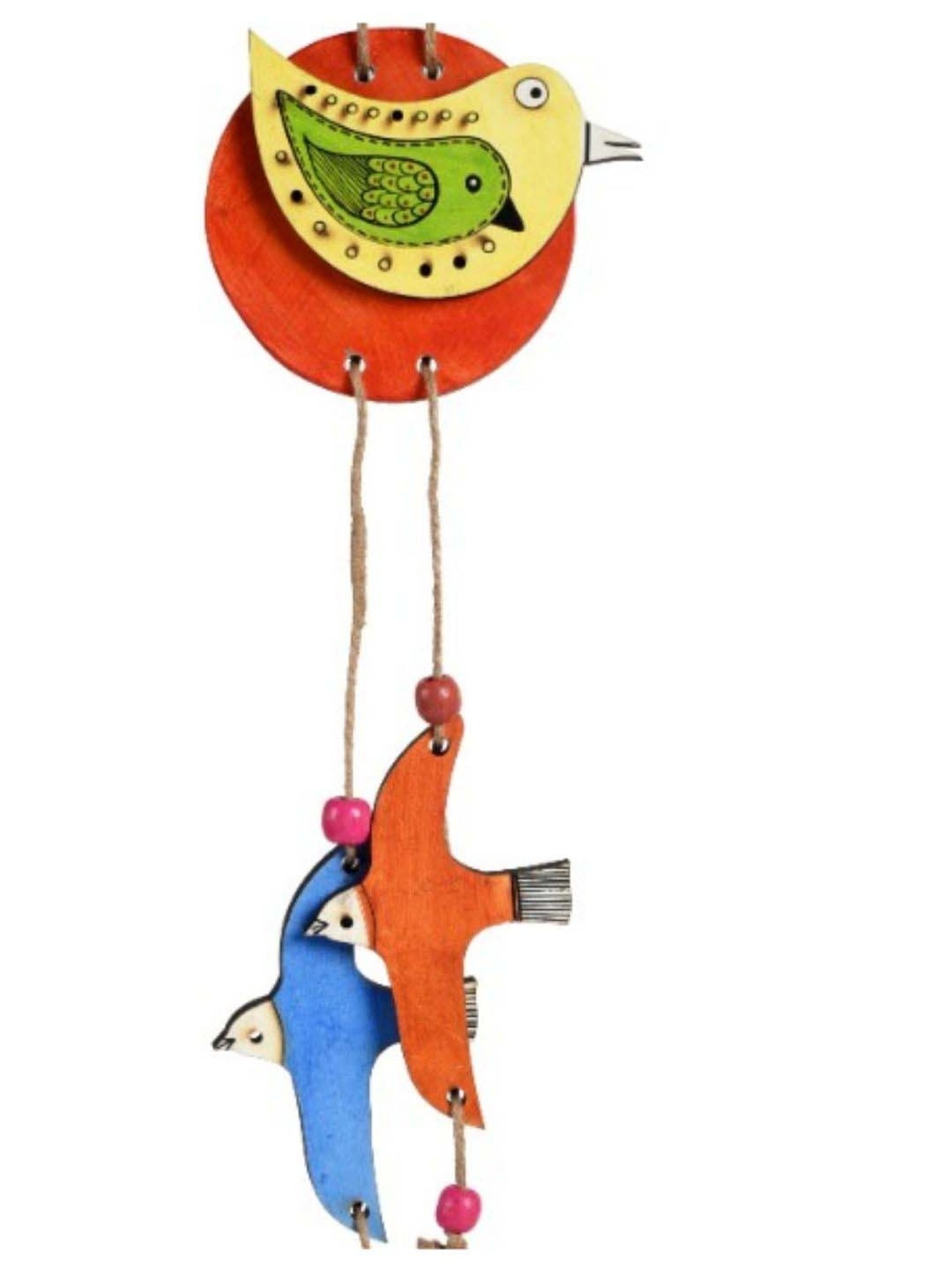 Unravel India Multicolor Brass Windchime - Set of 1