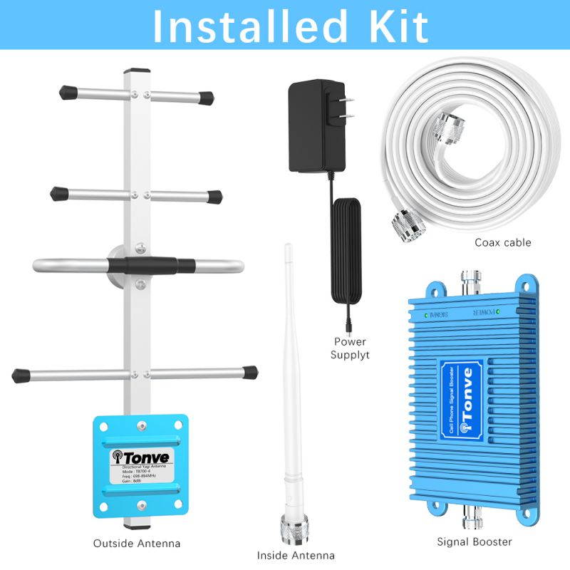 Cell Phone Signal Booster Verizon 4G LTE Cell Signal Booster Verizon Band13 700Mhz Verizon Cell Phone Booster Repeater Verizon Cell Phone Signal Amplifier Boost Voice+Data with Antennas Kit for Home