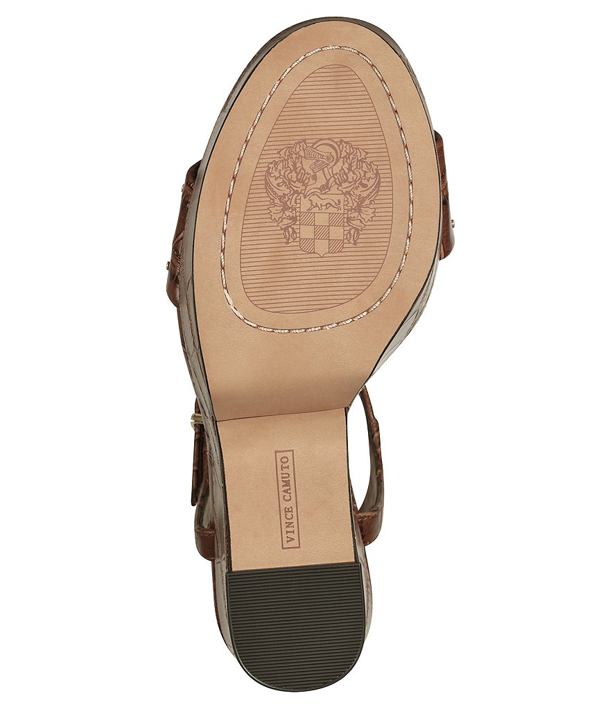 Vince Camuto Celvina Leather Croc Wedges