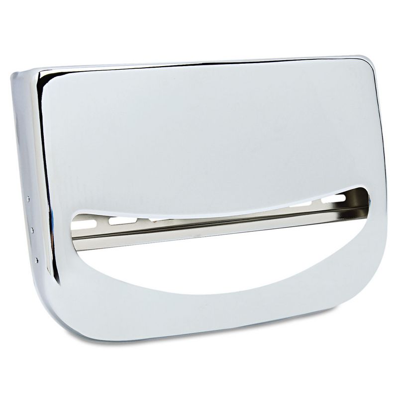 Boardwalk BWKKD200 16 in. x 3 in. x 11-1/2 in. Toilet Set Cover Dispenser - Chrome
