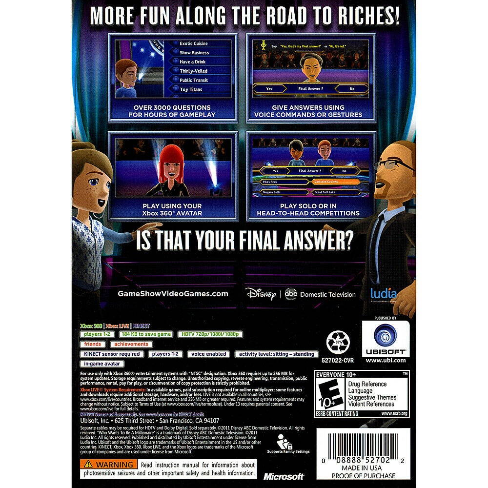 Who Wants To Be A Millionaire 2012 EditionXbox 360
