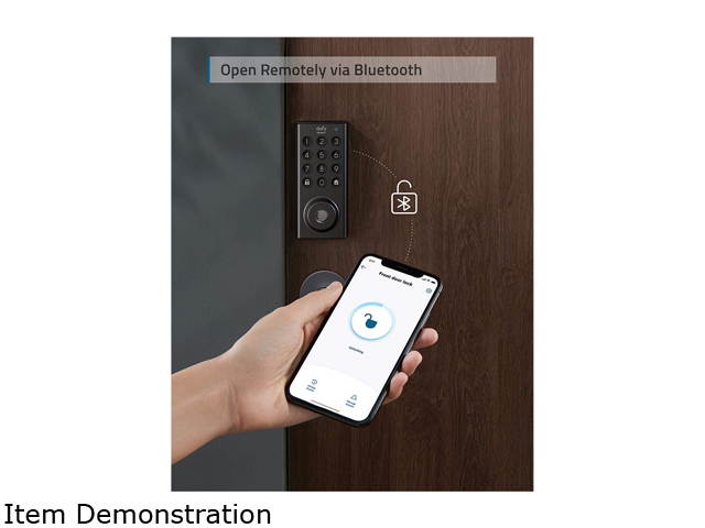 eufy Security Smart Lock Front Door, Keyless Entry Door Lock, App Control, Bluetooth Electronic Deadbolt, BHMA Certified, IPX3 Weatherproof Protection, Electronic Keypad, No Wi-Fi Supported