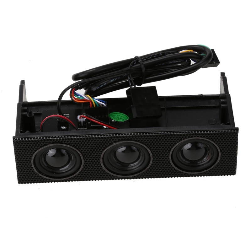 5.25" PC Front panel Stereo Speaker PC Front Panel Computer Case Built-in Mic Music Loudspeaker Surround Sound Speaker