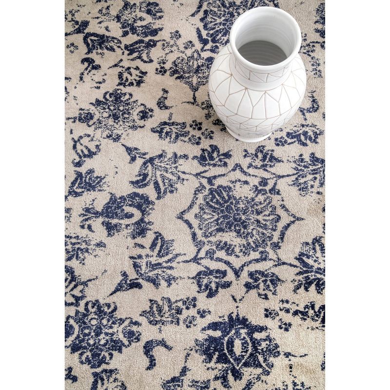 Blue Solid Loomed Runner - (2'5"x8') - nuLOOM