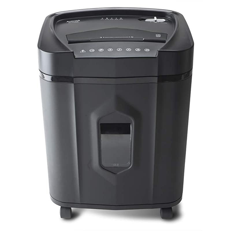 AU1415XA 14Sheet Crosscut PaperCD and Credit Card Shredder 5Gallon pullout Basket 10 Minutes Continuous Run Time