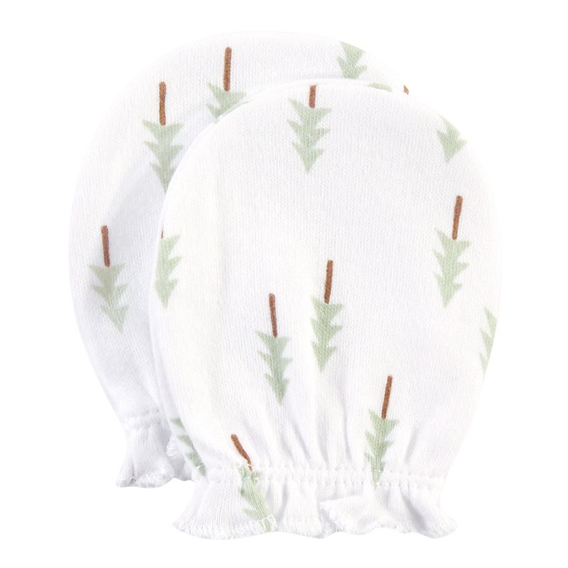 Hudson Baby Infant Boy Cotton Scratch Mittens, Woodlands, 0-6 Months