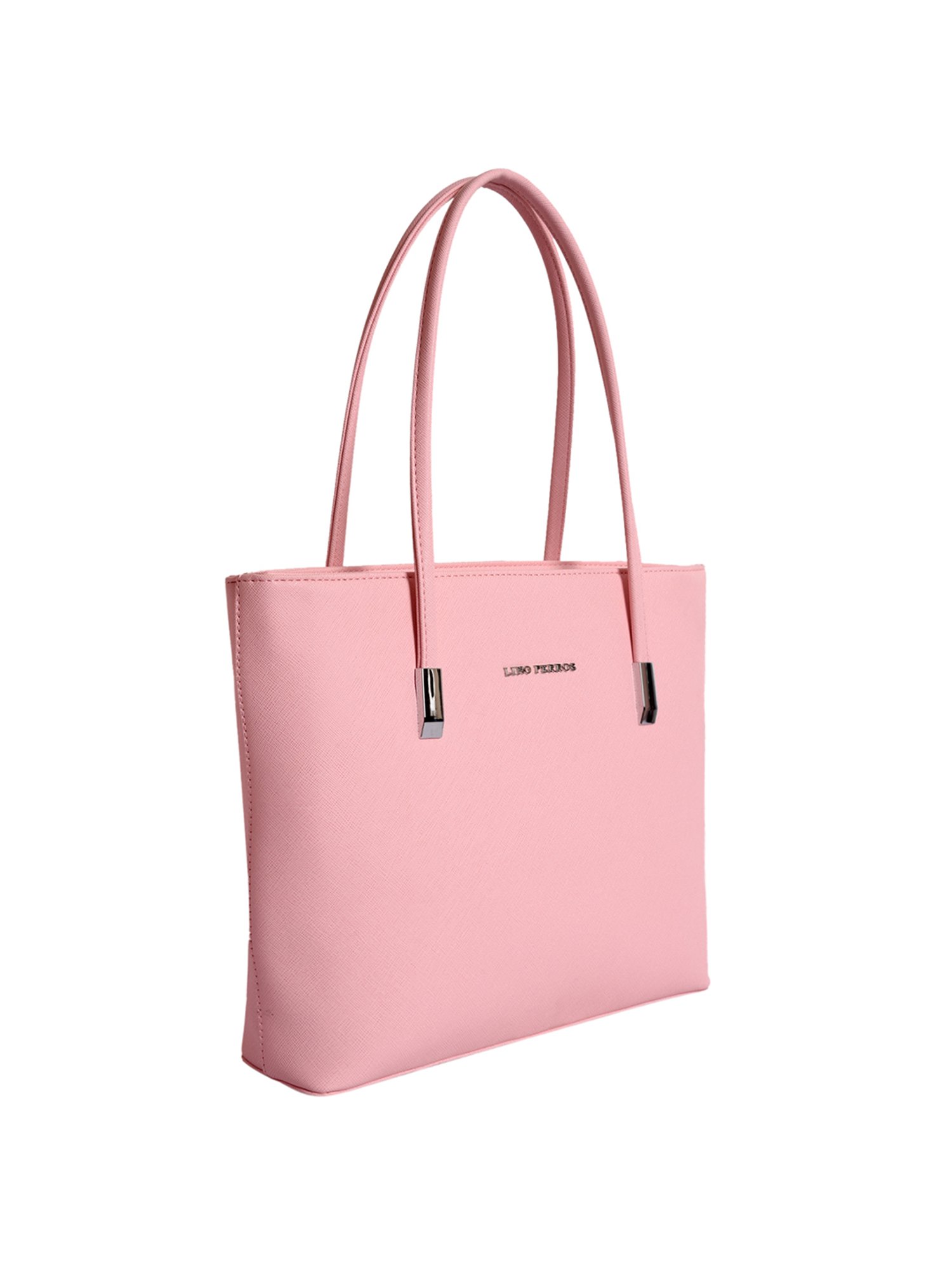 Lino Perros Baby Pink Textured Medium Handbag