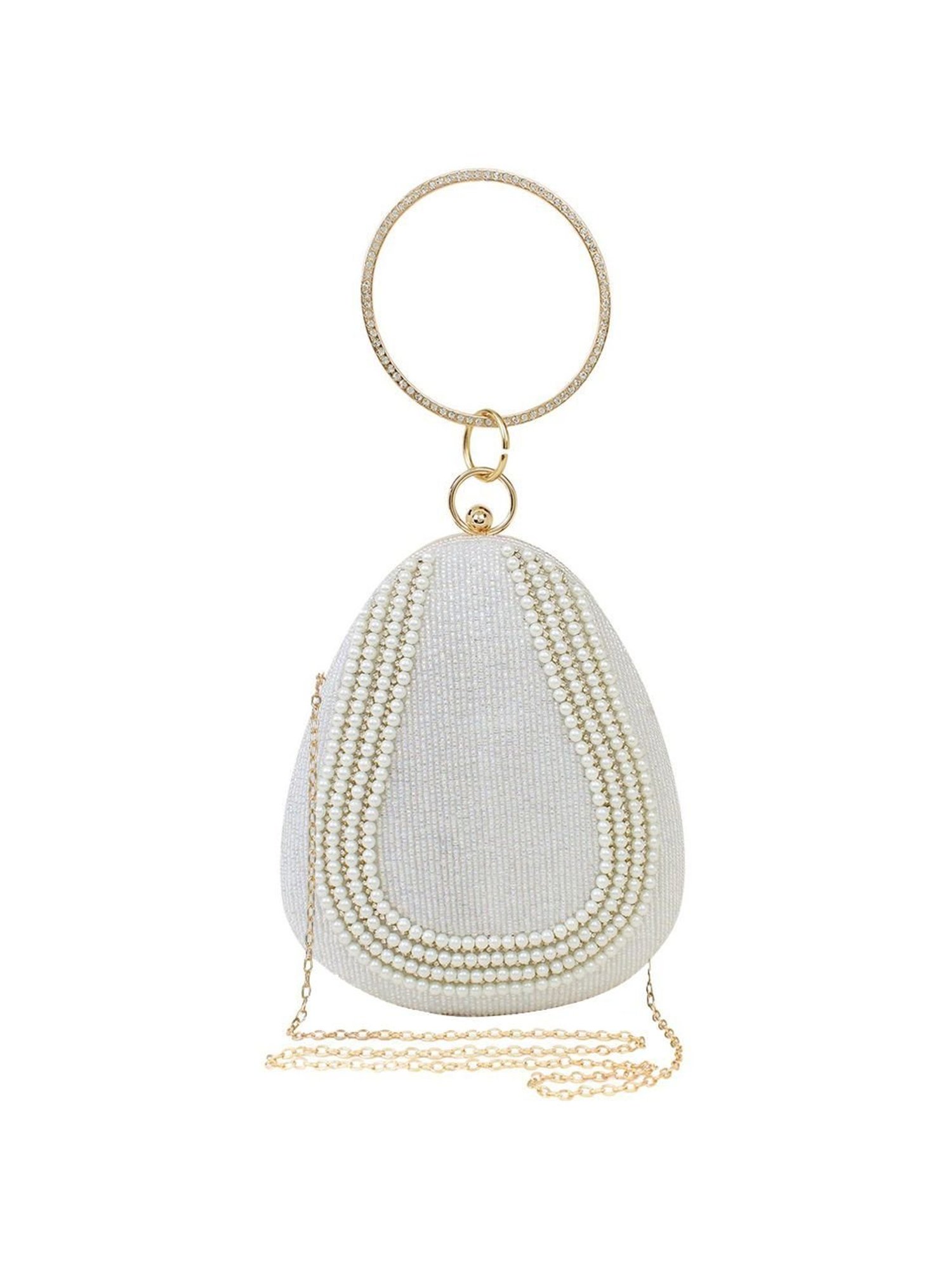 Spice Art White Clutch