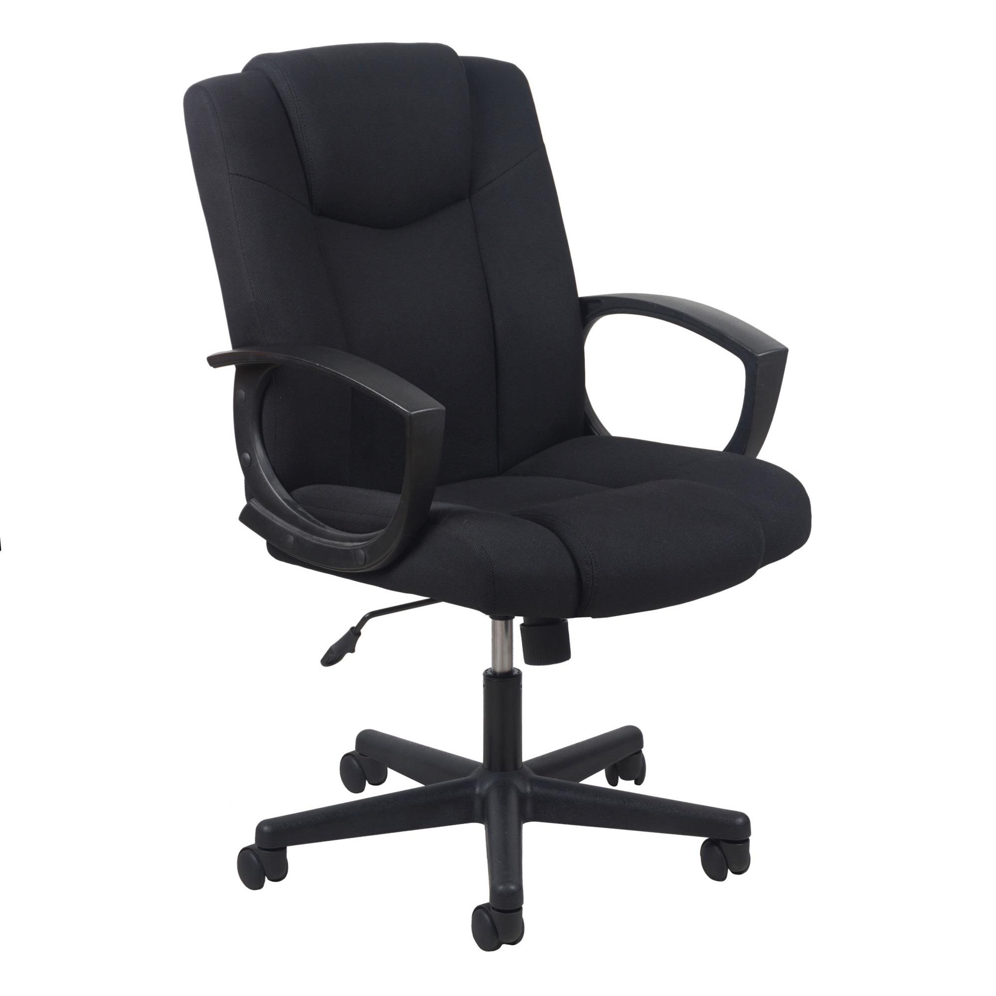 OFM Essentials Collection Mid-Back Swivel Upholstered Task Chair, in Black (ESS-3080)