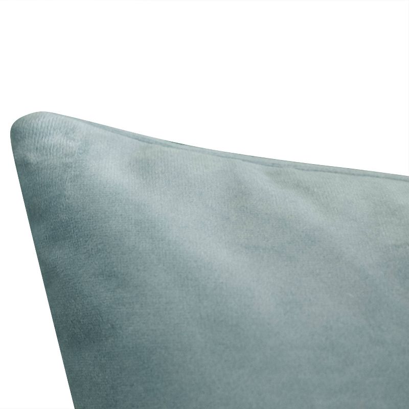 14"x22" Celebrations "Always and Forever" Metallic Velvet Lumbar Pillow Mineral Blue - Edie@Home