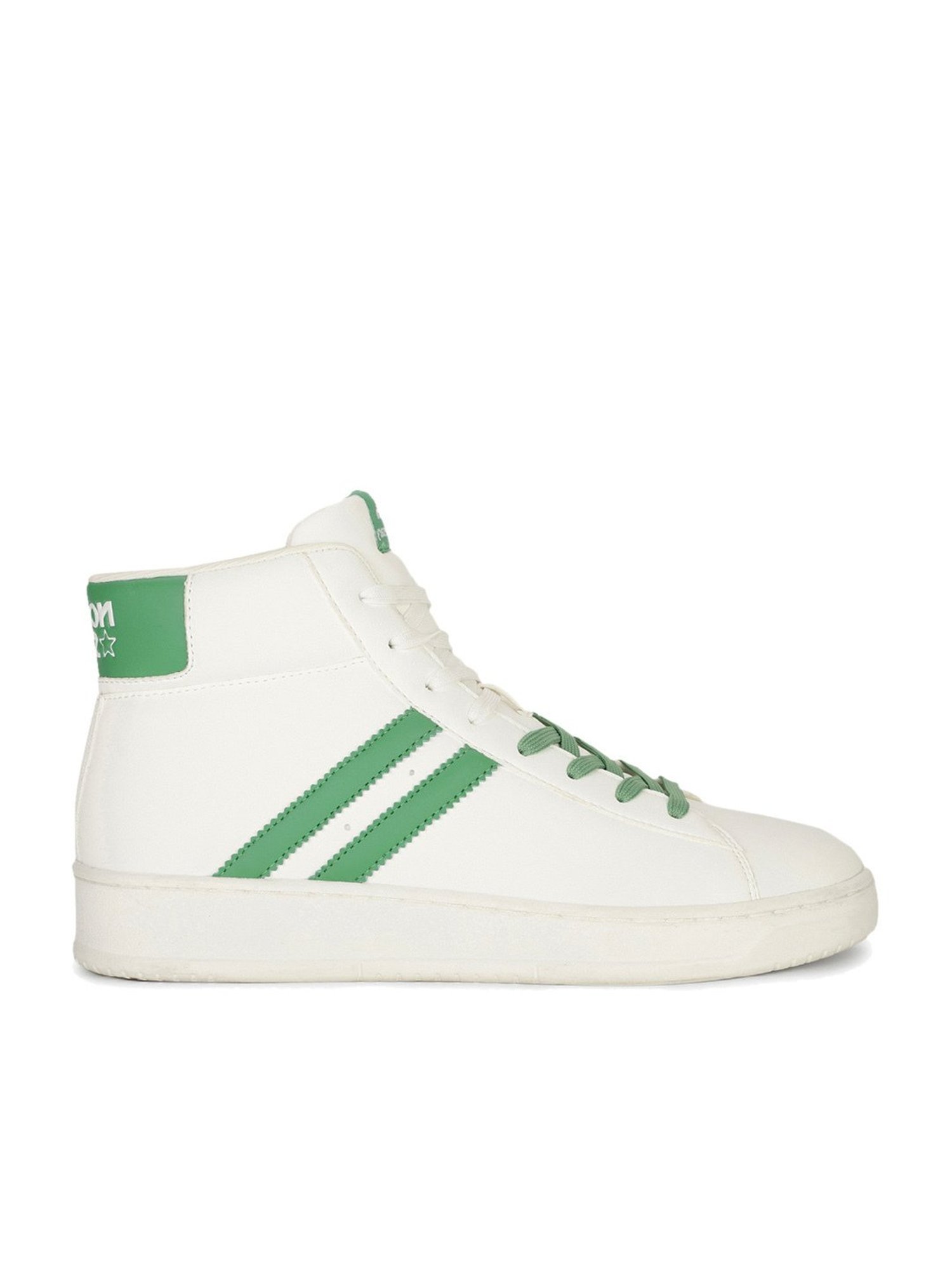 North Star by Bata Men's White Ankle High Sneakers