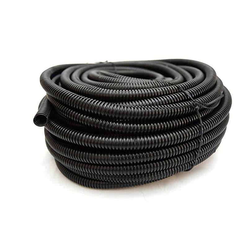 Terminal Wire Loom Black 100 Feet 38quot Split Tubing Hose Cover Auto Home Marine