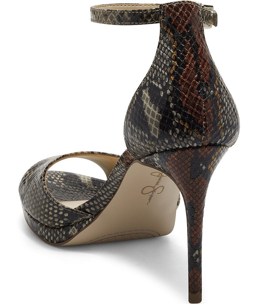 Jessica Simpson Daisile Snake Print Ankle Strap Dress Sandals