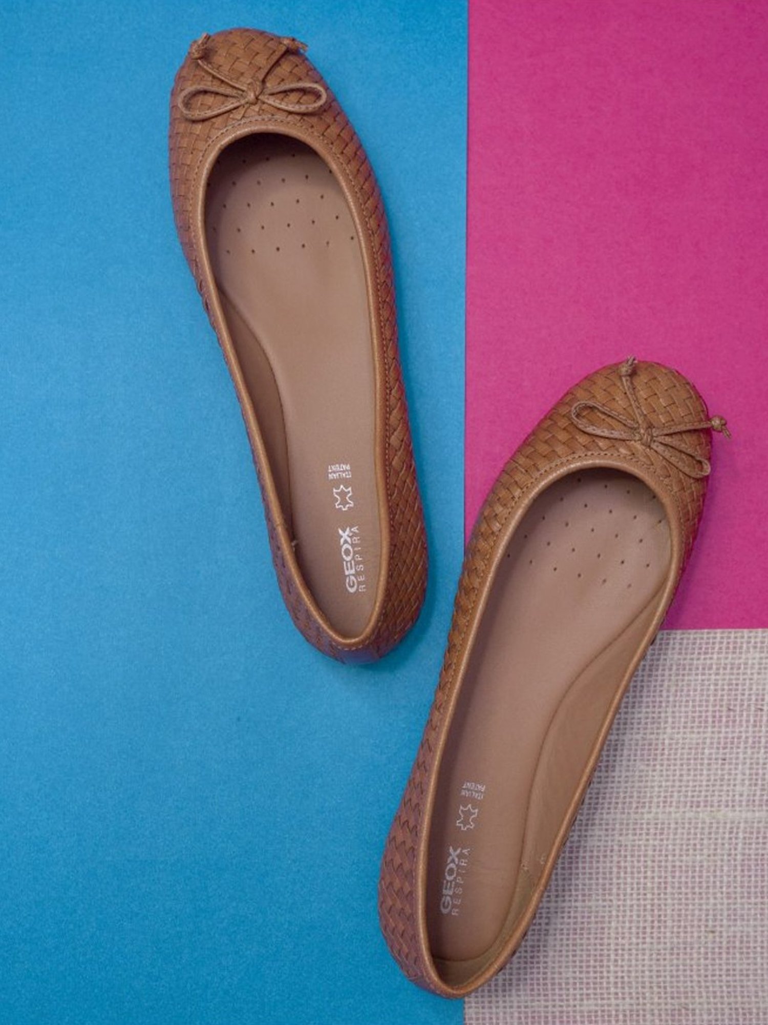 Geox Women's D Palmaria Brown Flat Ballets