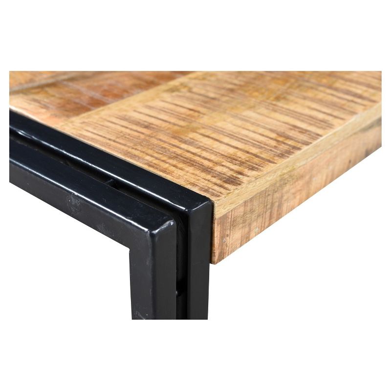 Handcrafted Reclaimed 50" Wood Bench with Iron Legs - Timbergirl