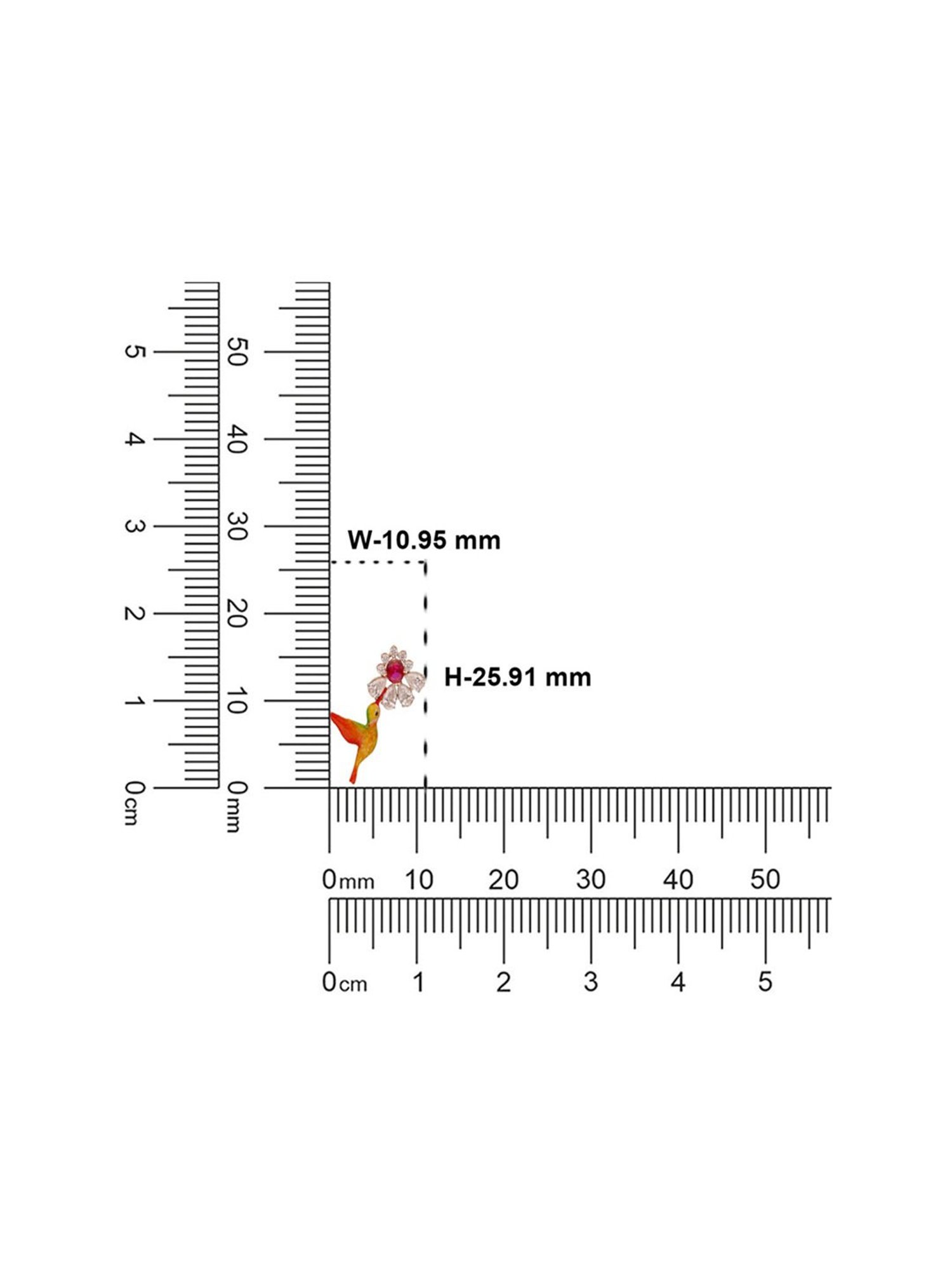 C.Krishniah Chetty 18k Gold & Diamond with Gemstones Stud Earrings for Women