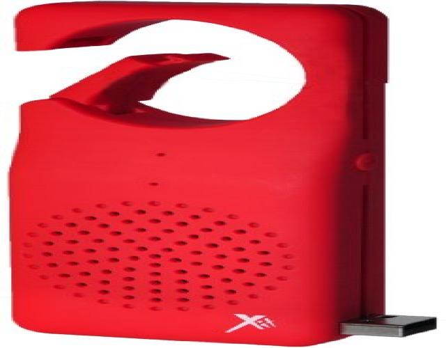 Xit Water-Resistent Bluetooth Speaker with Built-in Microphone Red