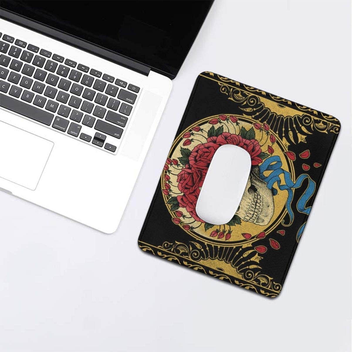 Grate Ful Skull Gaming Mouse Pad, Anti Slip Natural Rubber Mouse Mat for Desktops, Computer, Pc and Laptops Cool Mousepad for Working or Game - Grate-ful Dead 7.1x8.7 inches/11.8x9.85 inches