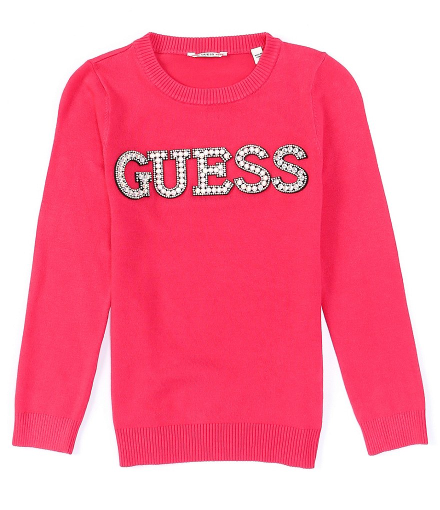 Guess Big Girls 7-16 Long-Sleeve Guess Taping Sweater